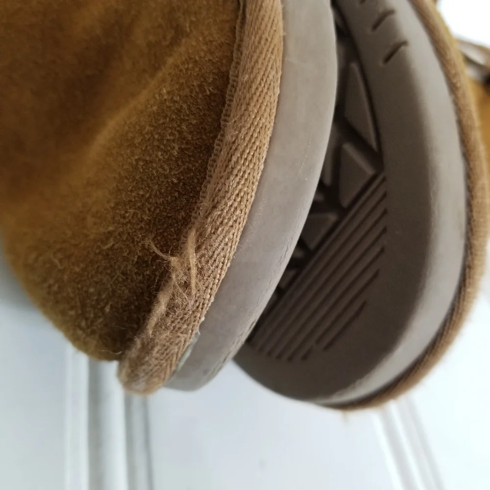 Koolaburra UGG Victoria Short Boots Girls 4 Bow Suede Faux Fur Chestnut Brown
